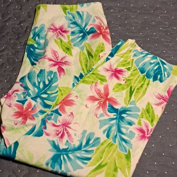 Eric Casual tropical capri pants size 8 - Picture 1 of 7